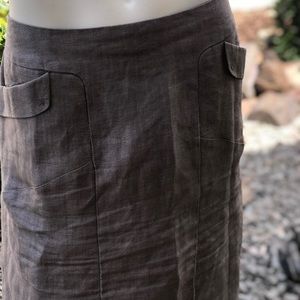 Nie + Zoe Beautiful Knee Length Skirt Copper Cream